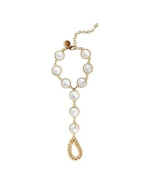 Eklexic Show Stopper Crystal Hand Chain - Metallic