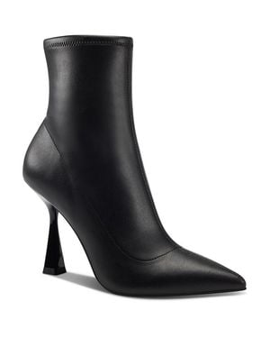 BarIII Olevia Zipper Faux Leather Booties - Black