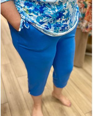 Southern Lady Soft Capri Pants - Blue