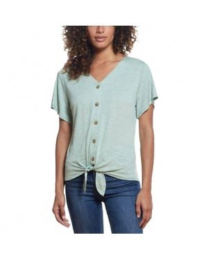 Weatherproof Side Tie Front Top - Blue