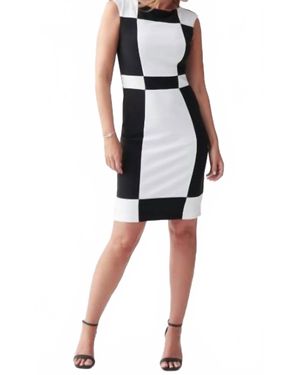 Joseph Ribkoff Color Block Dress - Black
