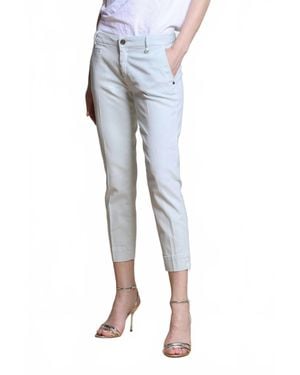 Mason's Jaqueline Curvy Chino Capri Pants - Blue