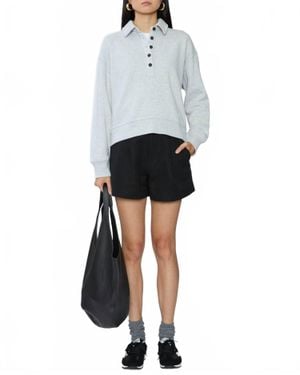 Rails Barlow Ribbed Cuffs Sweater - White