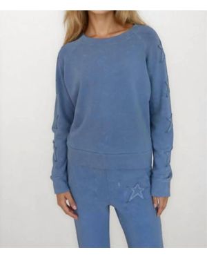 Chrldr Starbound Raglan Crew Sweatshirt - Blue