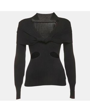 Jacquemus Rib Knit La Maille Asco Top - Black
