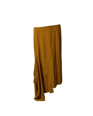 Marni Asymmetric Crepe Midi Skirt - Natural