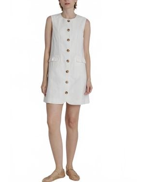 AUREUM Amelia Mini Shift Dress - White