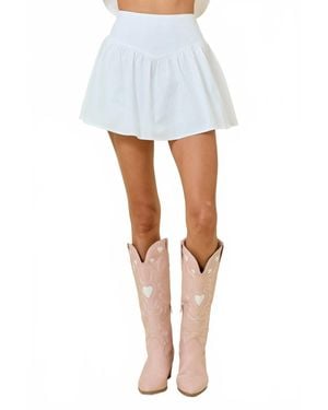 Day + Moon Mirabella Skater Skirt - White