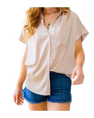 Jodifil Never Have I Ever Button Down Blouse - White