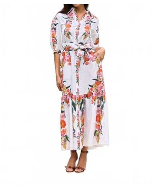 Borgo De Nor Bianca Linen Dress - Red