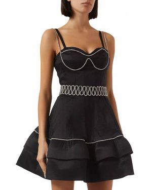 Celiab Blumen Mini Dress - Black