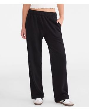 Aéropostale Cloud Soft Mid-Rise Straight Leg Sweatpants - Black