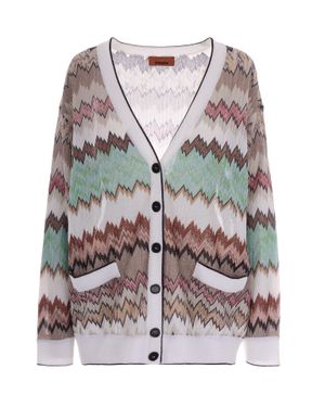 Missoni Snake Lamé Maxi Cardigan - White