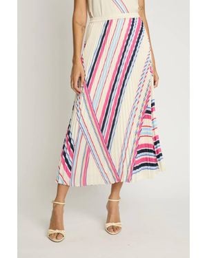Caballero Lucille Pleated Maxi Skirt - Pink