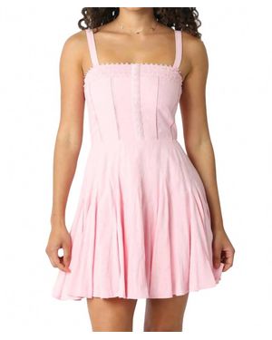 Olivaceous Fit & Flare Dress - Pink