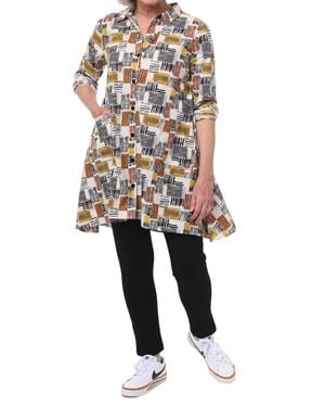 Tulip Clothing Destin Button Down Tunic - White