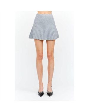 SOFIA The Label Pleat Knit Skirt - Blue