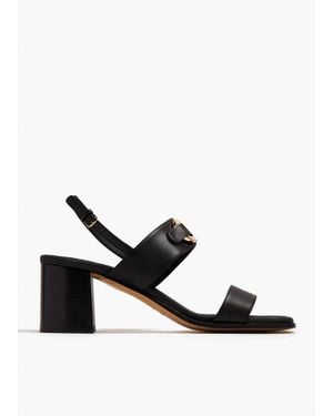 Ferragamo Lou 55 Vitello Sandals - Black