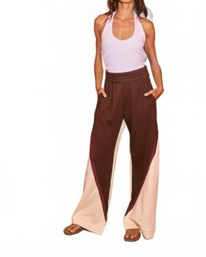 Bucketlist Contrast Detail Sweatpants - Red