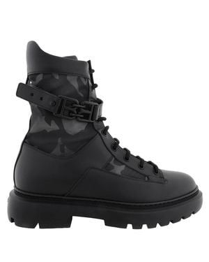 Bally Gioele Leather And Recycled Polyester Boots - Black