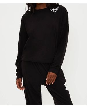 Beach Riot Devyn Orver Sized Boo Sweatshirt - Black