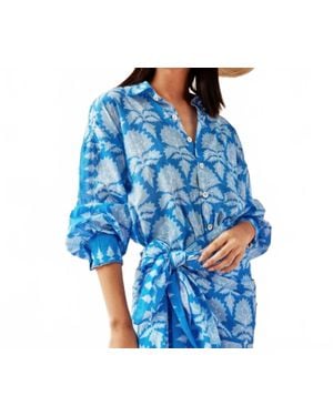 Omika Callista Button Down Shirt - Blue