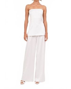 NonChalant Label Veronica Top - White