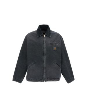 Carhartt Washed Dearborn Canvas Jacket - Black