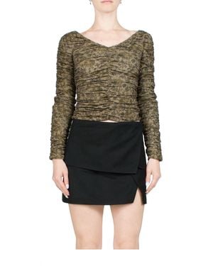 Third Form Time Again Gathered Top - Black