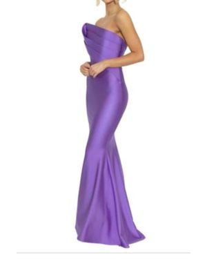 Nicole Bakti Strapless Mermaid Dress - Purple
