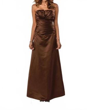 Milano Formals Timeless Grace Gown - Brown