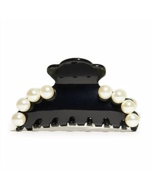 Lele Sadoughi Pearl Claw Clip - Black
