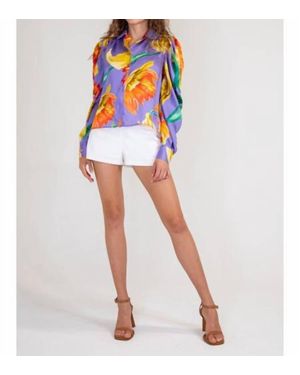 Lavender Brown Saylor Blouse - Blue
