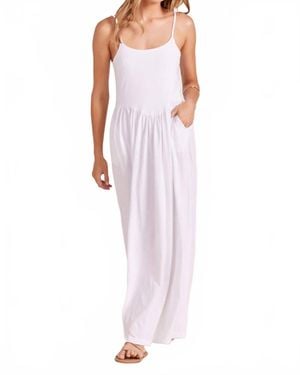 Bobi Drop Waist Dress - Purple