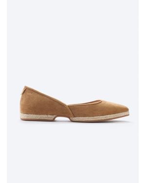 VISCATA Garvet Suede Espadrille Flats - White