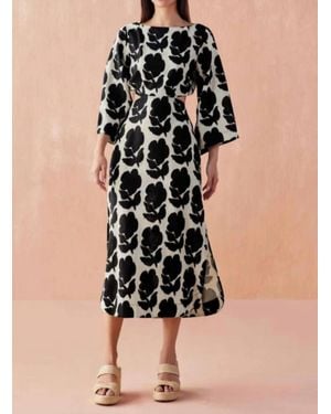 Omika Peyton Midi Dress - Black