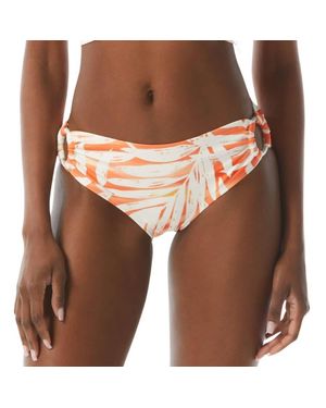 Carmen Marc Valvo Print Side Ring Bikini Bottom - Brown