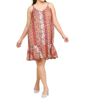 Umgee Floral Midi Dress - Red