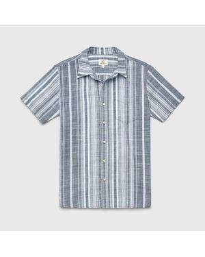 Surfside Supply Joey Vertical Stripe Slub Shirt - Blue