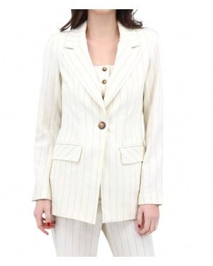Iris Setlakwe Striped One Button Jacket - White