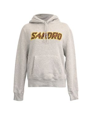 Sandro Sandro Logo Hoodie - Gray