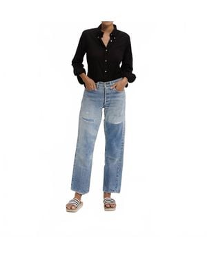 Cali Dreaming Prop Button Downshirt - Blue