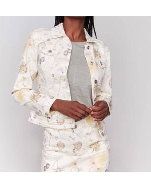 Charlie b Printed Stretch Twill Jacket - White