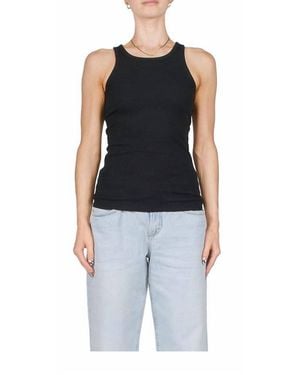 ÉTERNE High Neck Fitted Tank - Black