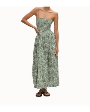Matteau Shirred Bodice Dress - Green