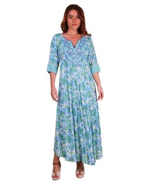 Miss June Mariana Long Dress - Blue