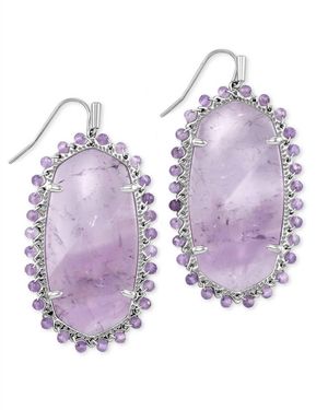 Kendra Scott Beaded Danielle Drop Earrings - Purple