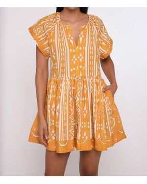 LOVE THE LABEL Zelda Shirt Sleeve Dress - Orange