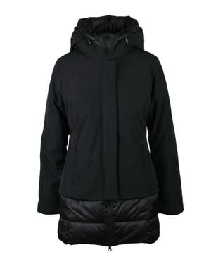 Bomboogie Padded Jacket With Combined Closure And Adjustable Hood - Black