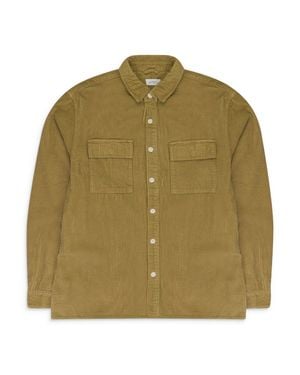 Saturdays NYC Khaki Magnus Heavy Cord Long Sleeve Button-Down Shirt - Green